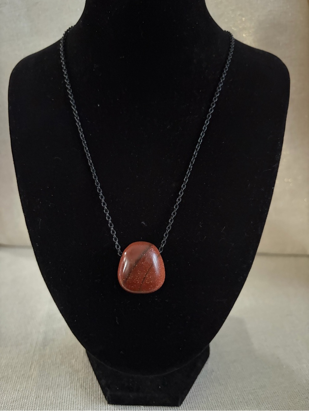 Red Goldstone Pendant Necklace - Women Jewelry